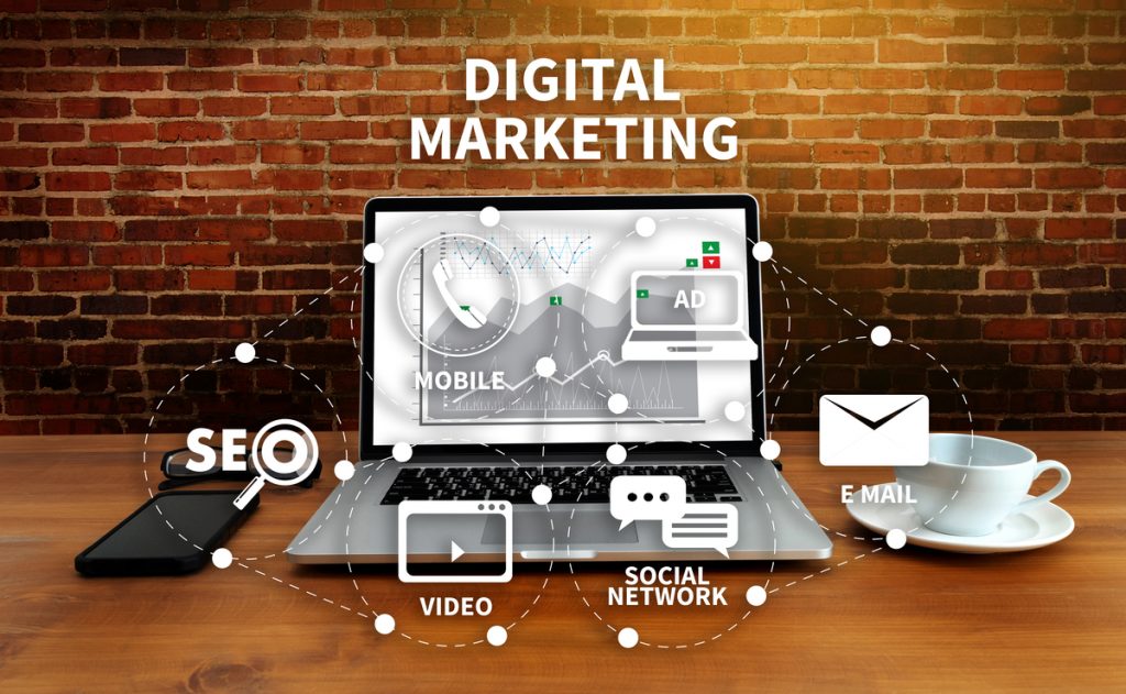 all of Digital marketing strategies and laptop