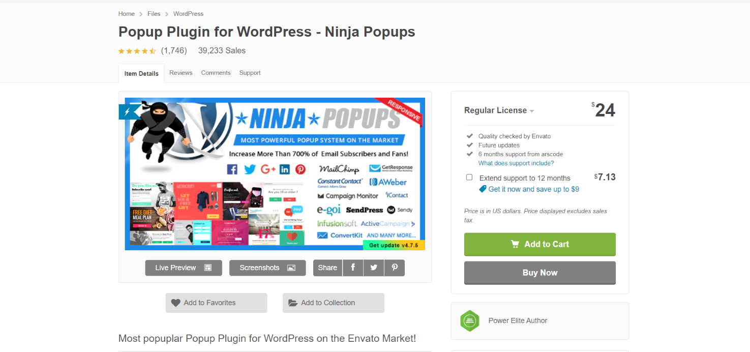 Sumo alternative Ninja Popups for WordPress